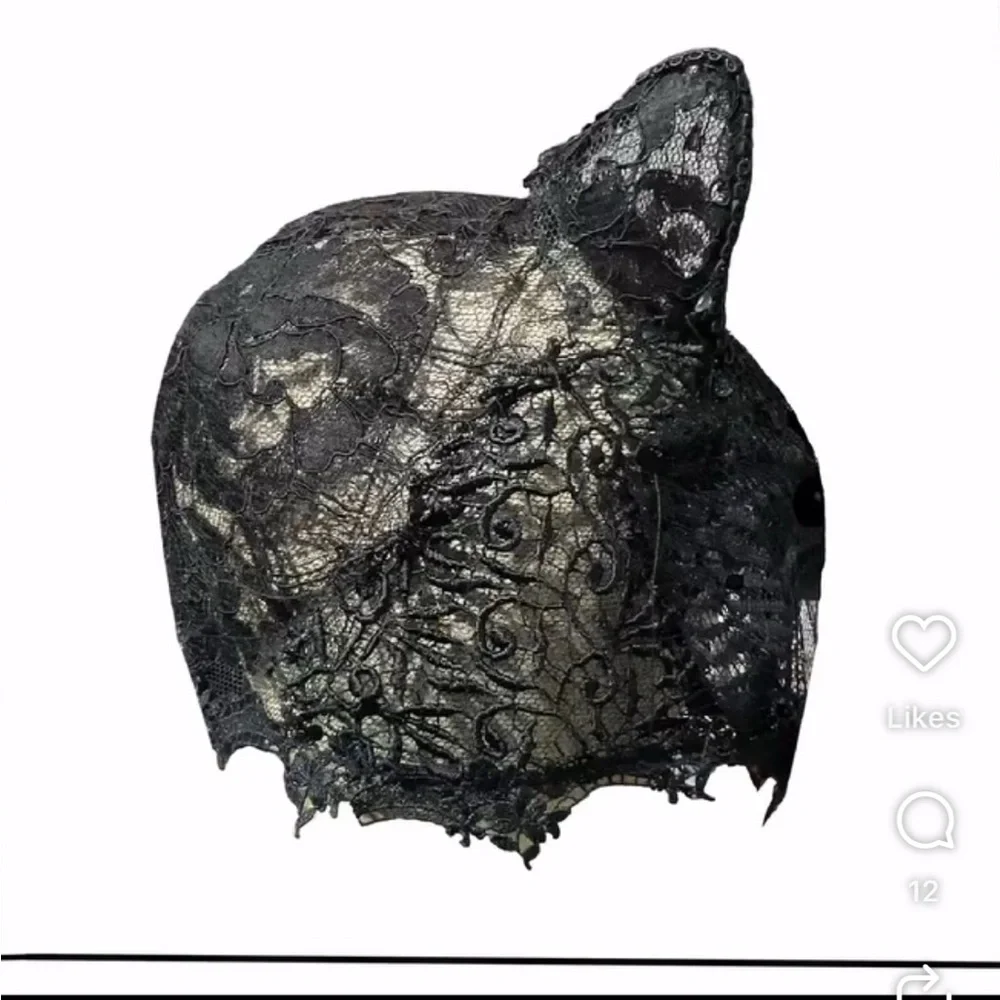 Black Catwoman Lace Mask from Ariana Grande Music Video